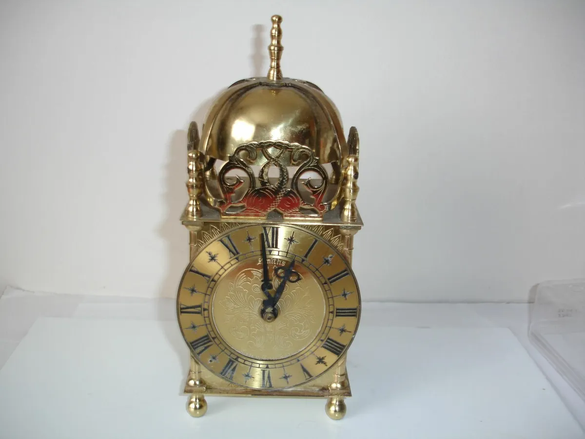 Smiths Brass Lantern Clock Battery Movement 1960s - Image 1