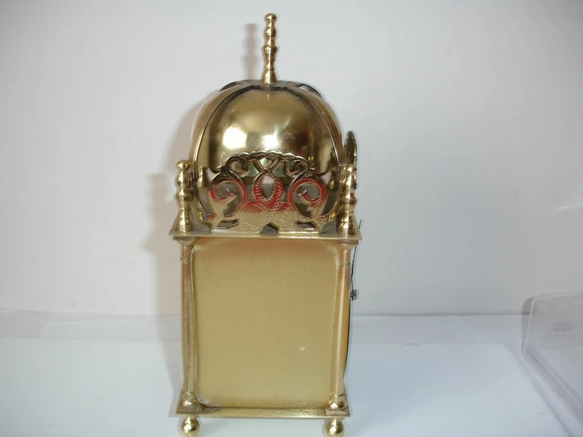 Smiths Brass Lantern Clock Battery Movement 1960s - Image 4