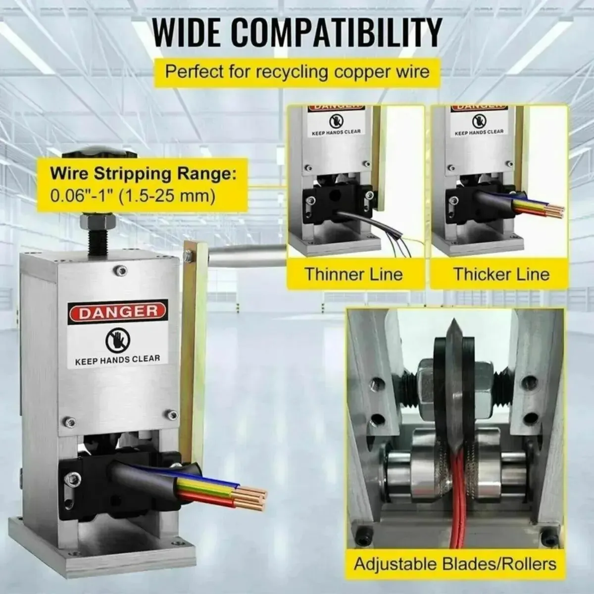 Manual Cable Wire Stripper 1.5-25mm Heavy Duty - Image 1