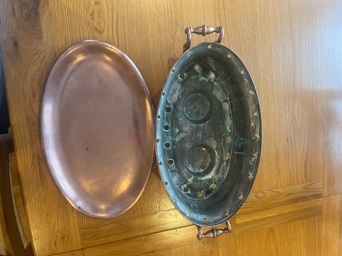 Antique French Copper Food Warmer - Image 4