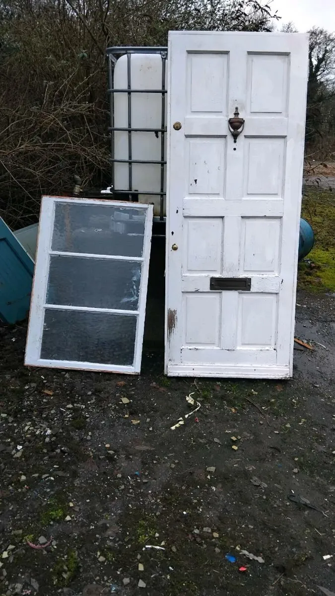 Teak door window - Image 1
