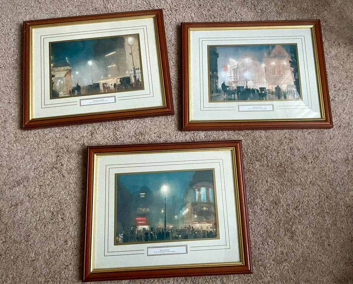 Set of 3 Framed Prints – G.H. Pownall (1876–1934) - Image 1