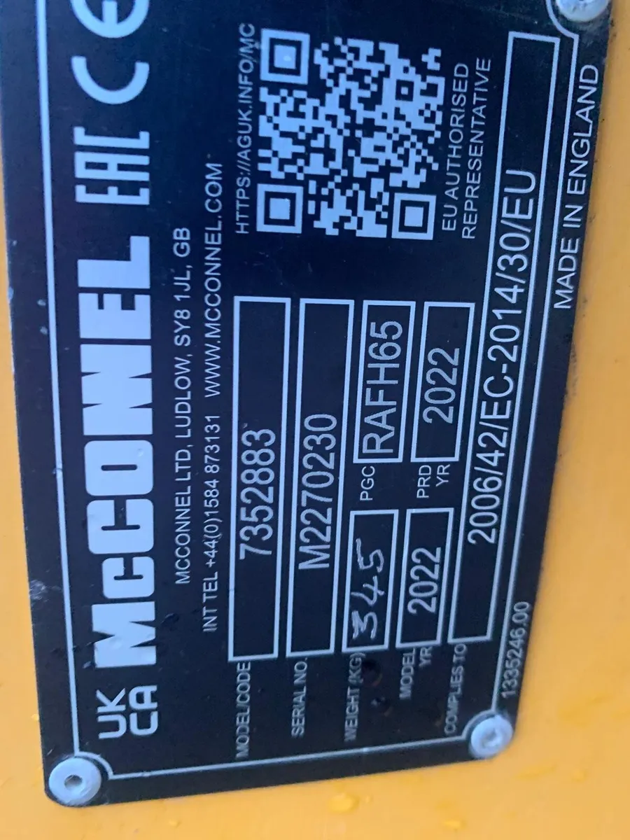 MCCONNEL 1.5M HYD ROLLER, FACTORY DEMO, 70HP - Image 3