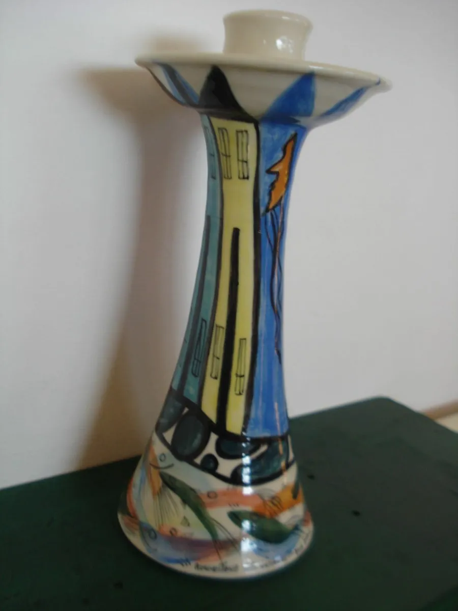 IRISH CERAMIC CANDLE STICK HOLDER, GALWAY. - Image 4