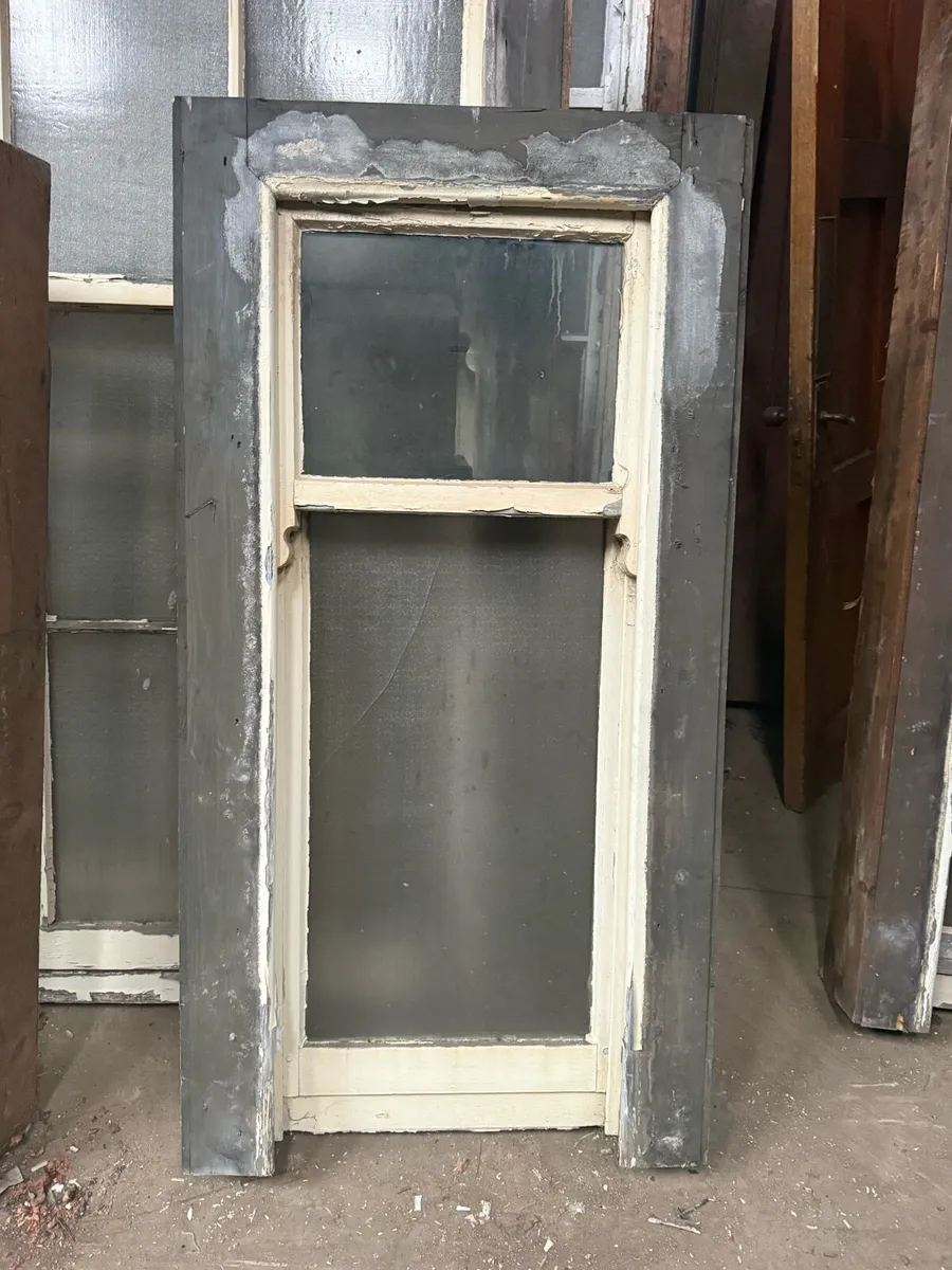 Three small Masonic Hall pitch pine  sash windows. - Image 3