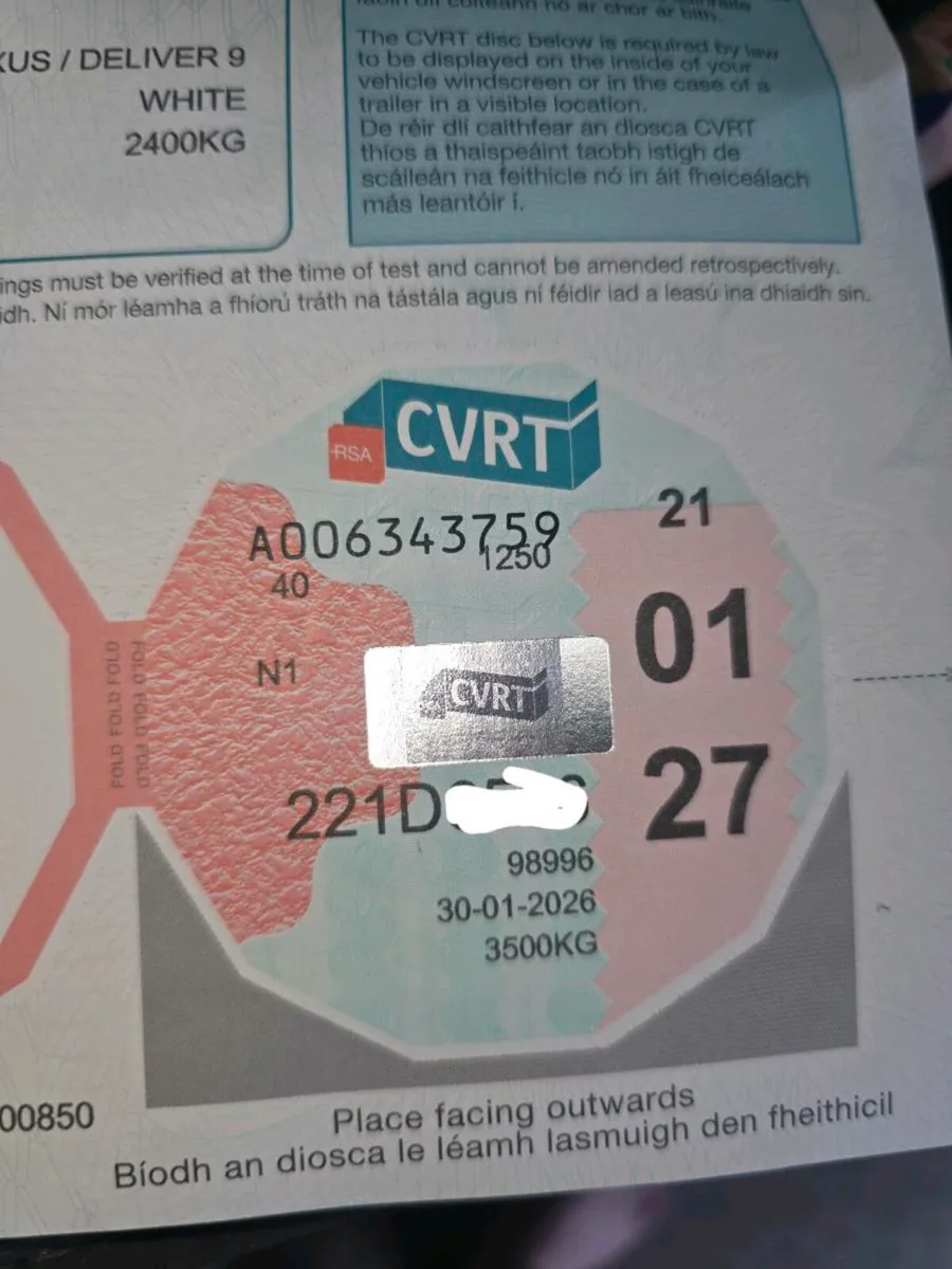 (​New CVRT)221 D Maxus Deliver 9 €13500No Vat - Image 2