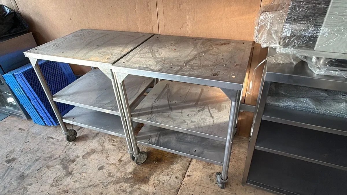 Stainless steel tables /trollys/counters - Image 1