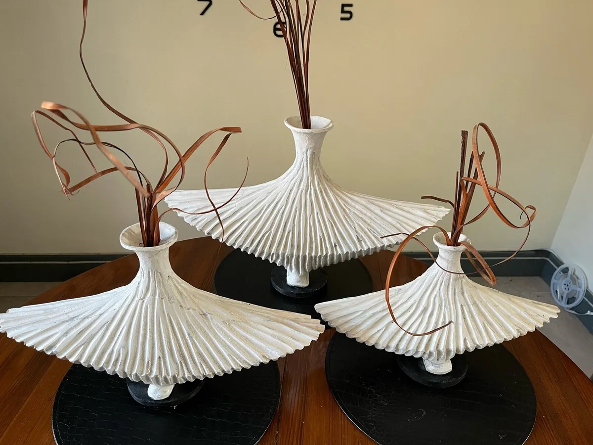 Handmade Reclaimed Wood Vases - Set of 3 - Image 1