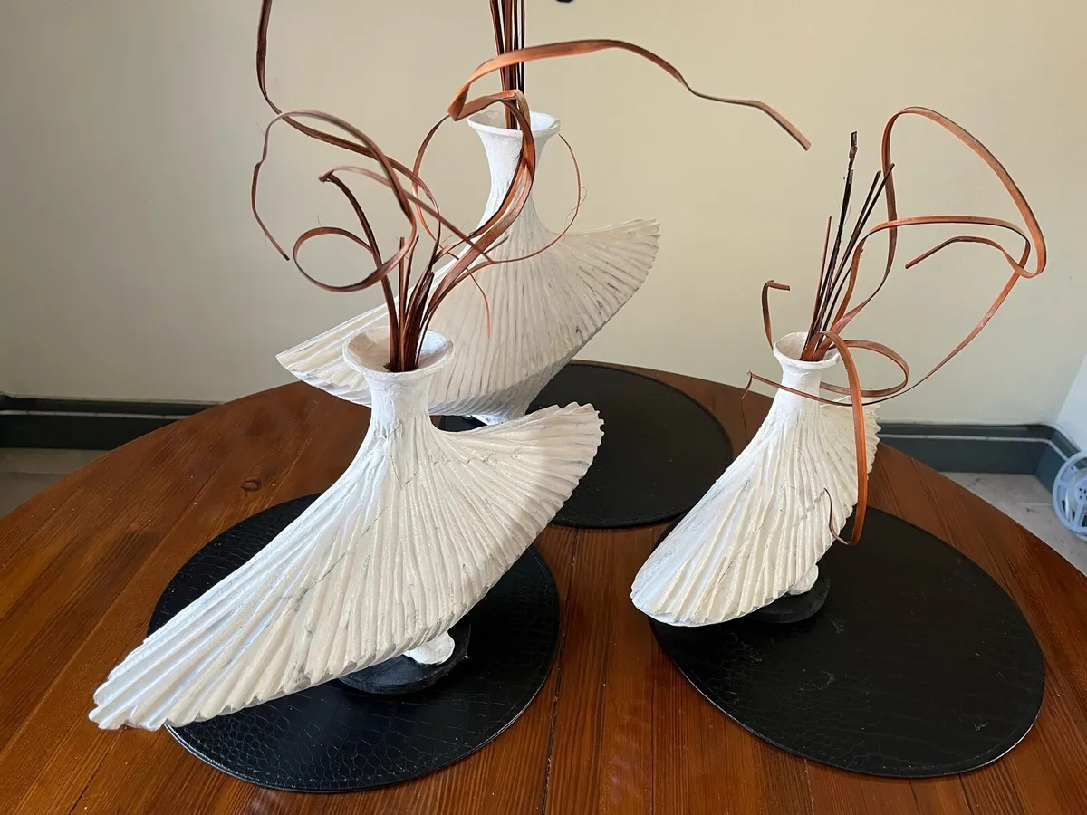 Handmade Reclaimed Wood Vases - Set of 3 - Image 2