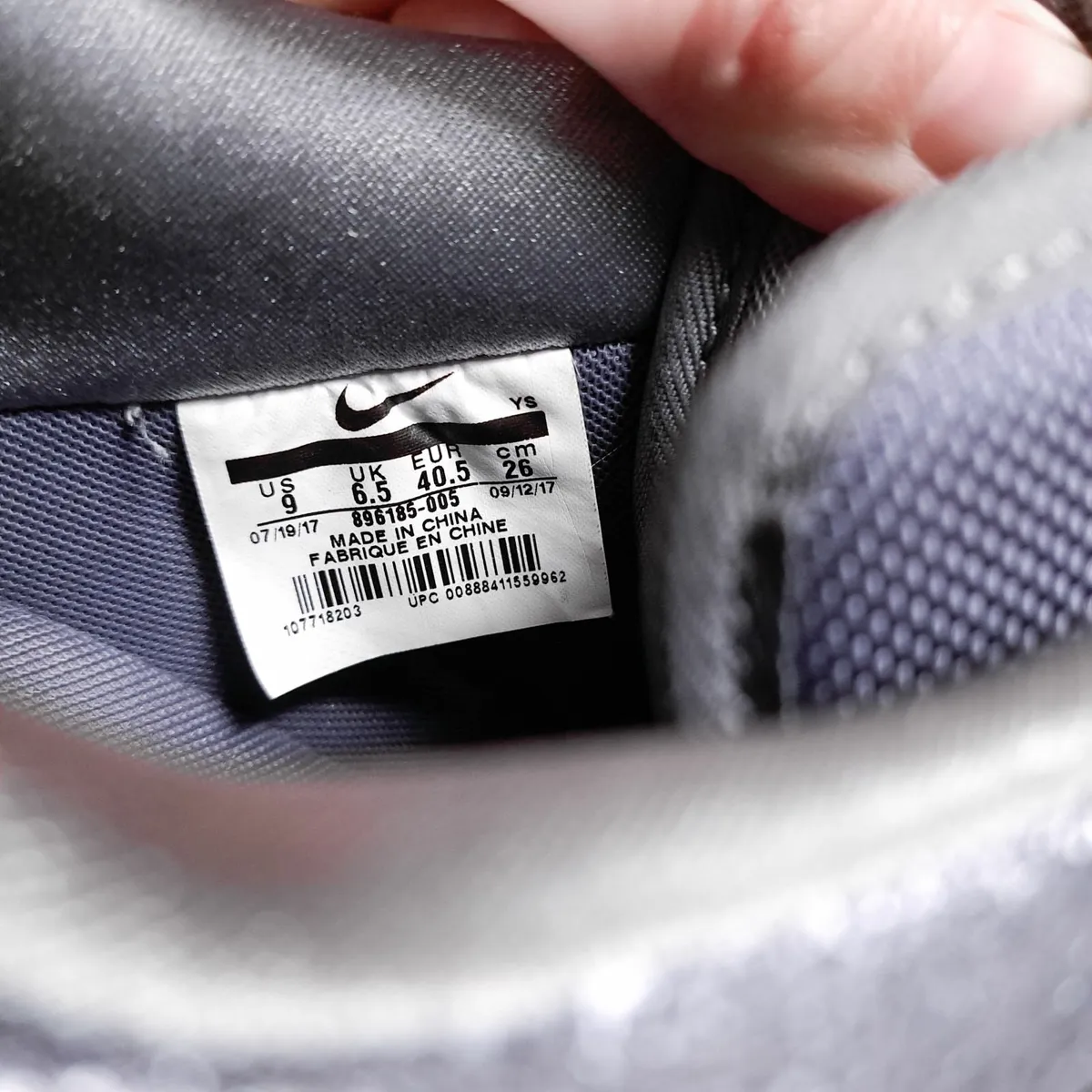 Nike Air Force 1 Grey Silver Trainers 6.5UK/40.5EU - Image 3