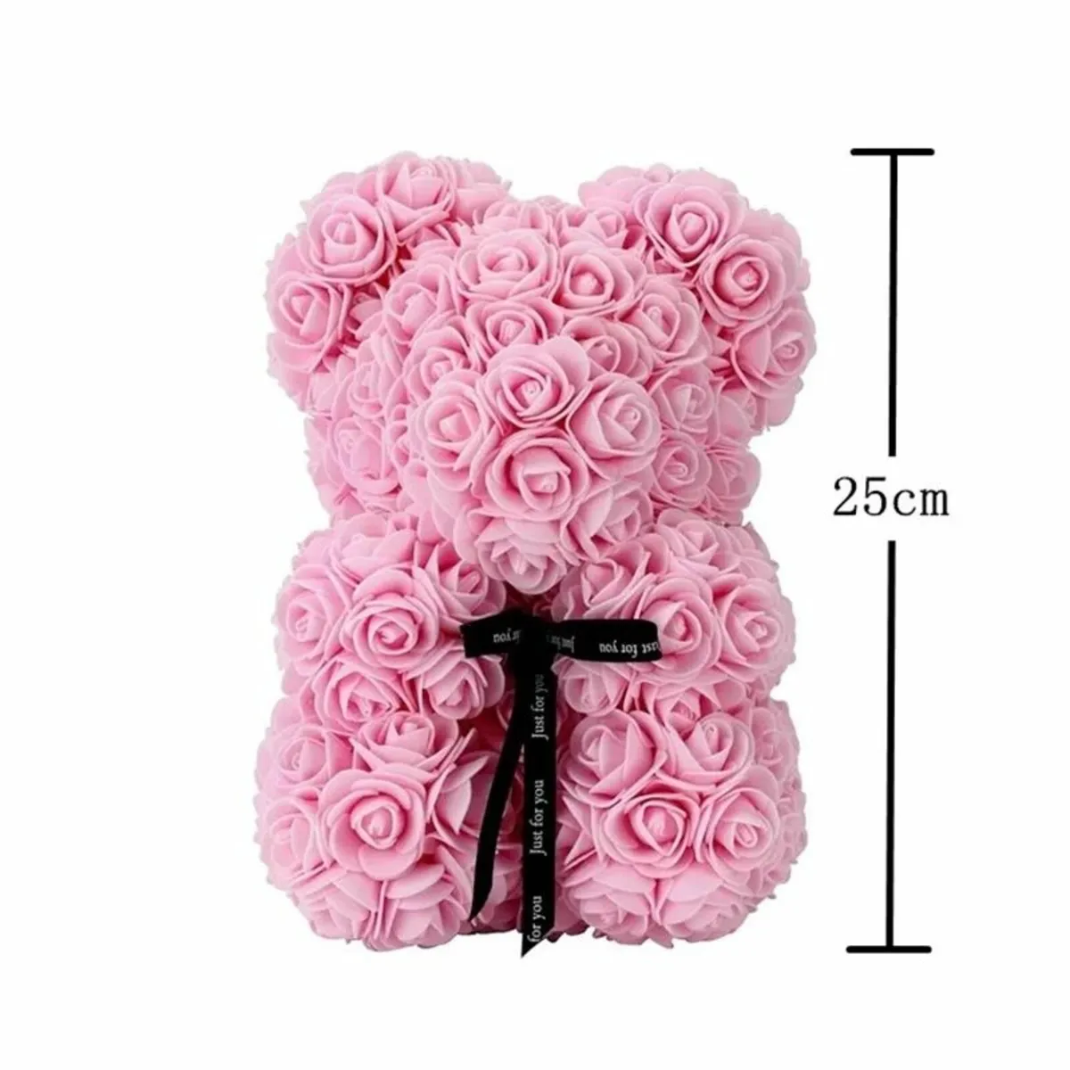 Rose bear 25 cm free packaging - Image 3