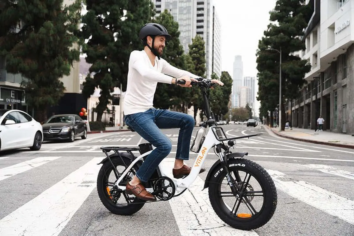 Vitilan U7 Foldable Fat Tyre Electric Bike (Mint / 70km) - Image 4