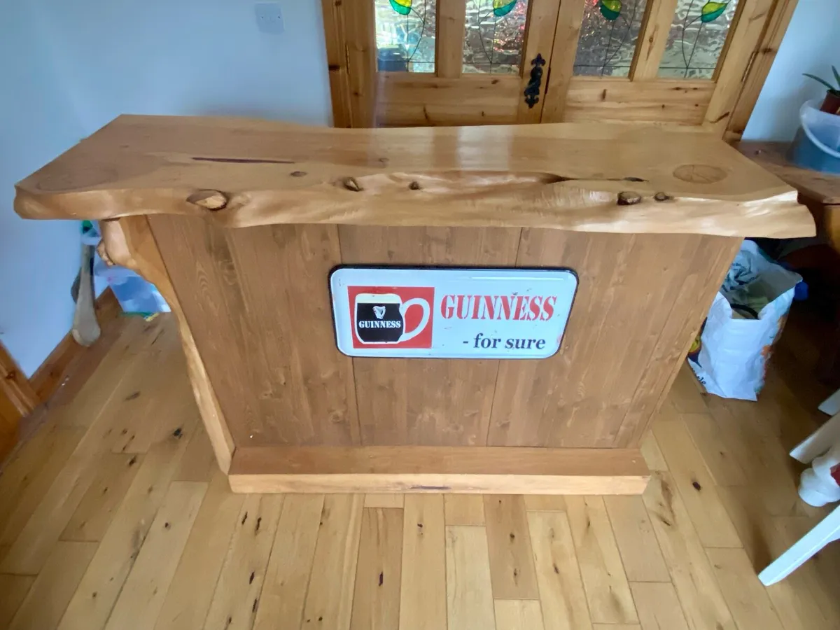 Home bar with mini fridge,stools,dart board, - Image 2