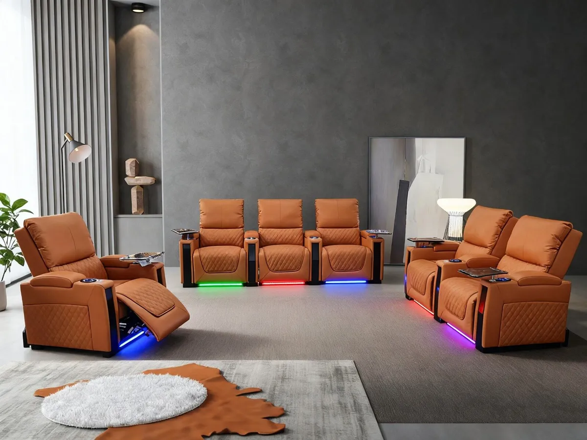 Sienna Advance Electric Leather Recliner Sofa - Image 1