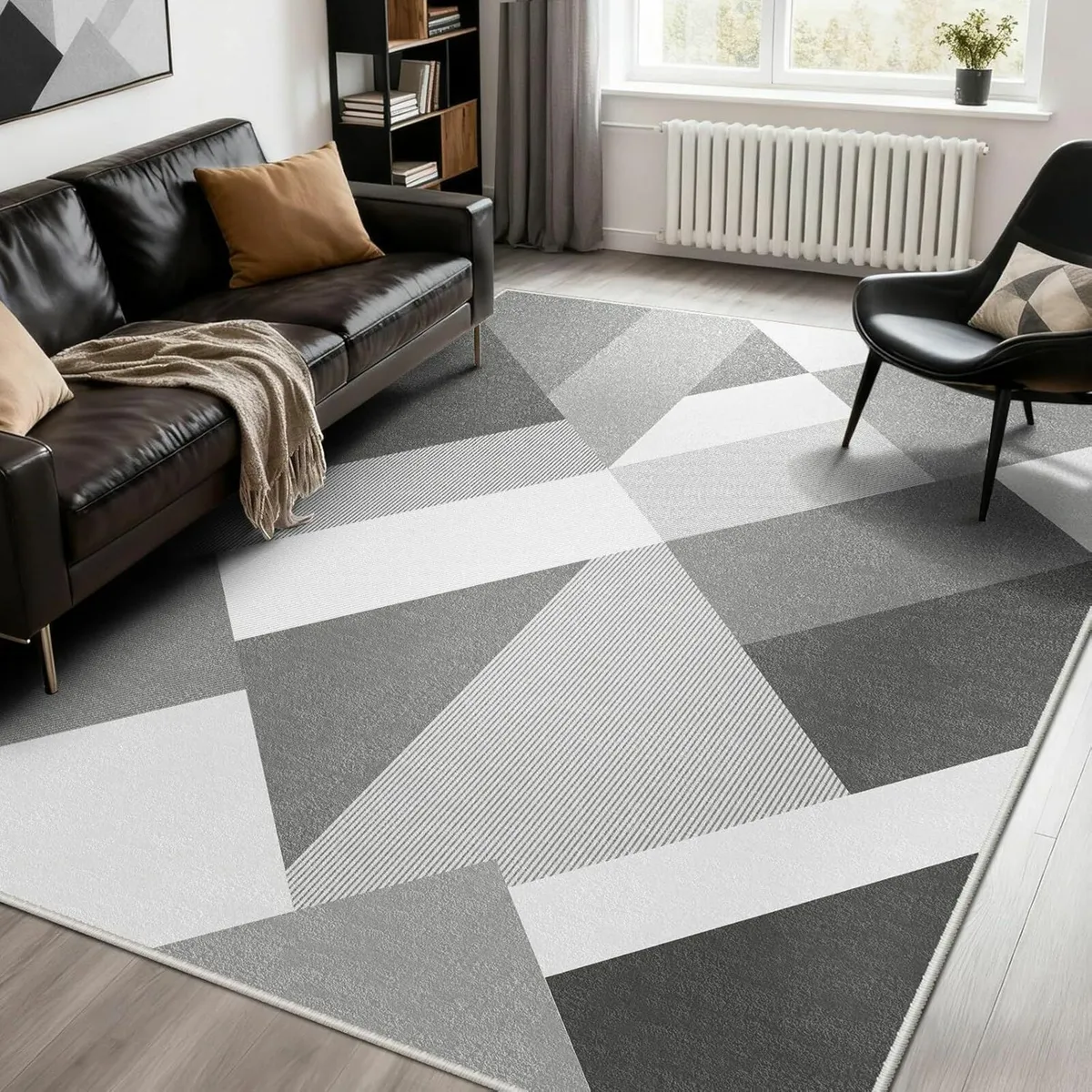 Rugs Living Room 150x210 cm Washable Rug with - Image 1