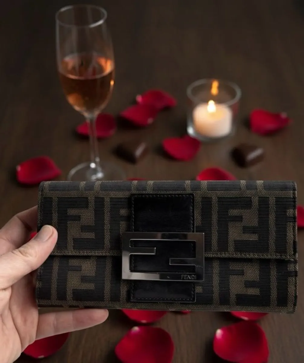 Authentic Vintage Fendi Zucca Monogram Continental Wallet Y2K Icon - Image 1