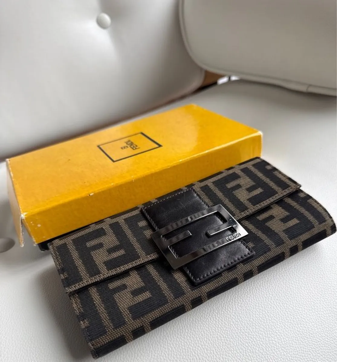 Authentic Vintage Fendi Zucca Monogram Continental Wallet Y2K Icon - Image 3