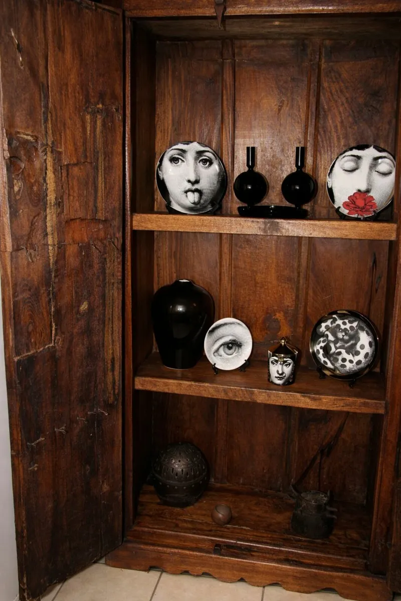 Unique Antique Indonesian Cabinet with Ornaments - Image 3