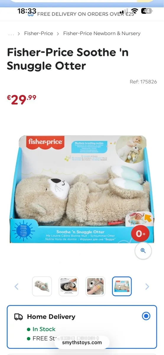 Fisher-Price Soothe 'n Snuggle Otter - Image 1