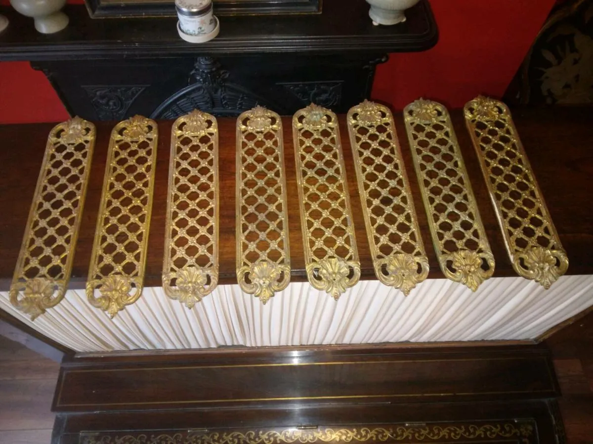 8 Brass Door Plates - Image 1