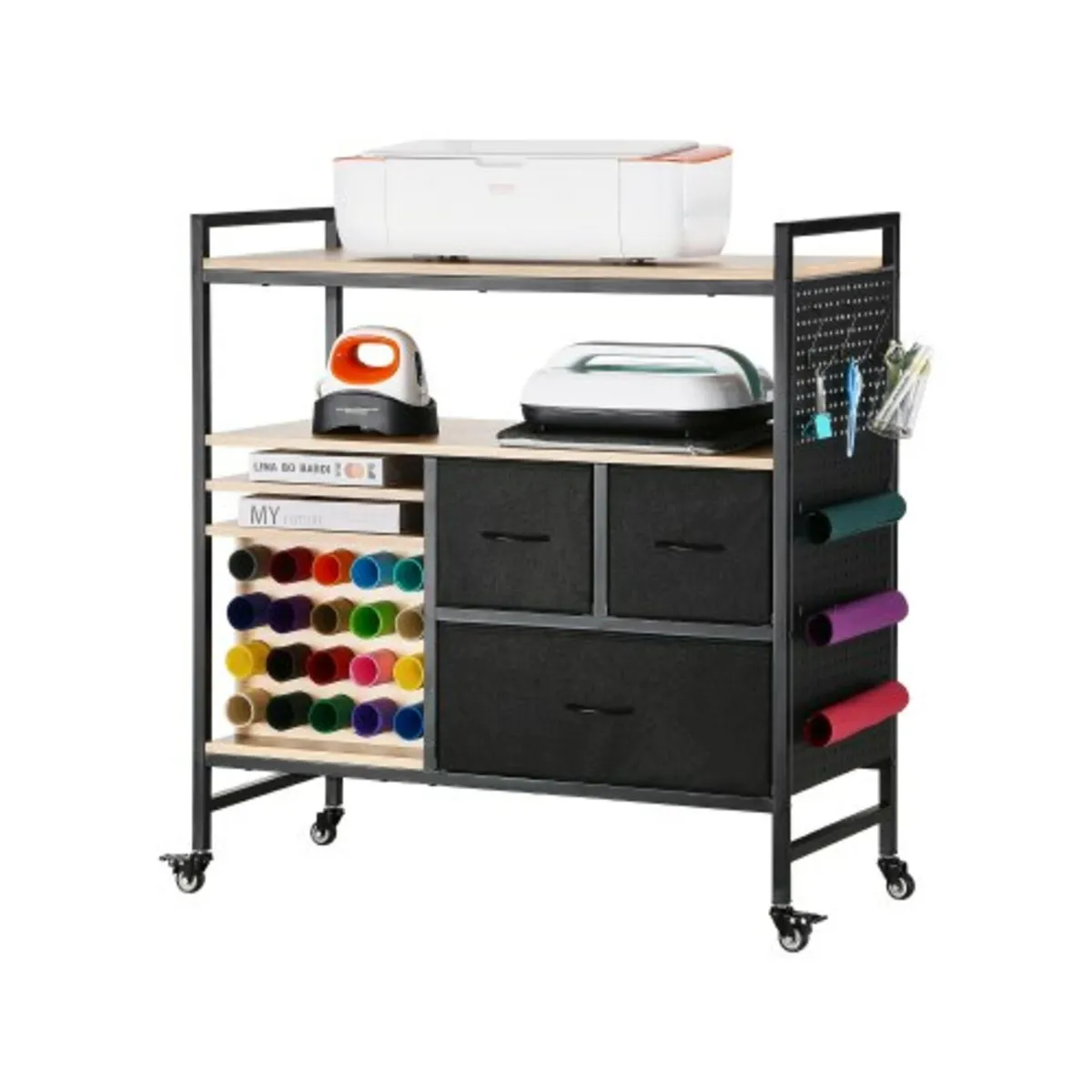 Rolling Craft Cart and Storage Table, Compatible w - Image 1