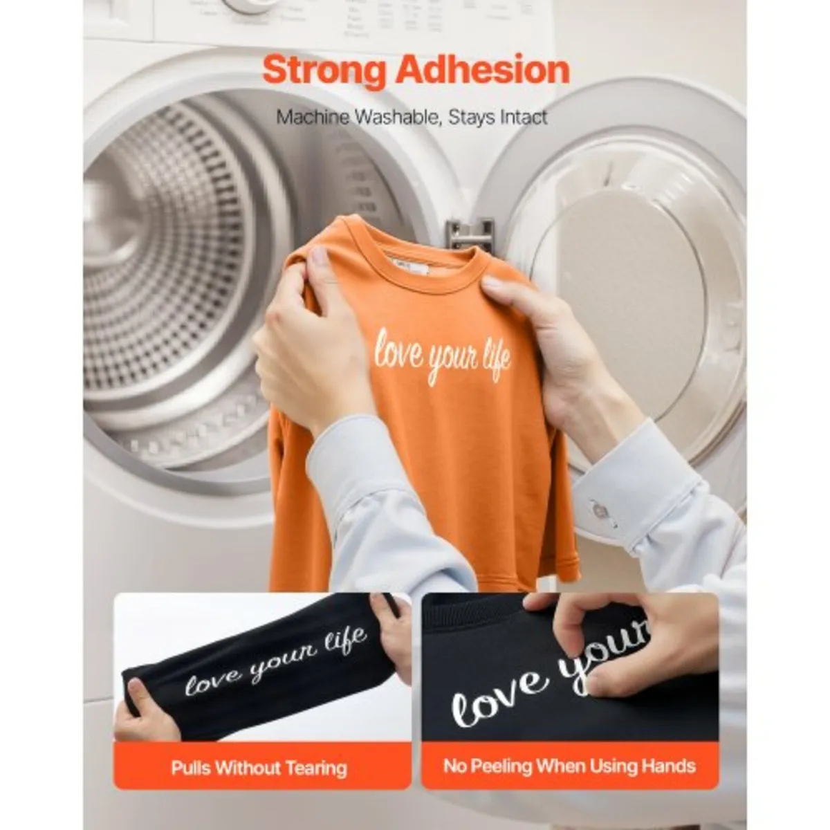 Heat Transfer Vinyl, 304.8 x 15240mm, Glossy White - Image 4