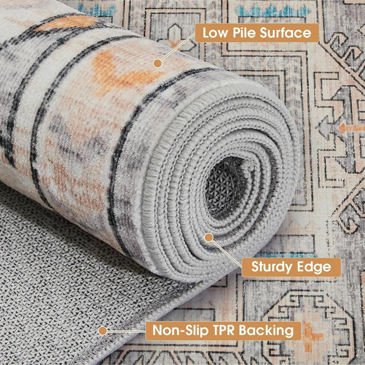 Rugs Living Room Short Pile Soft Area Bedroom - Image 4