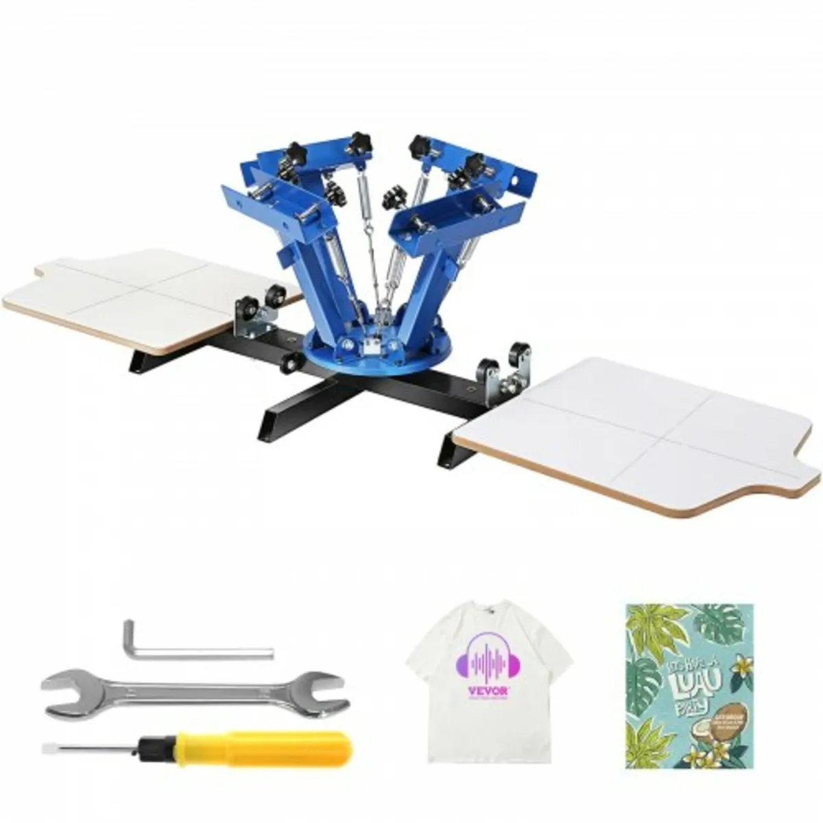 Screen Printing Machine, 4 Color 2 Station 360° Ro - Image 1