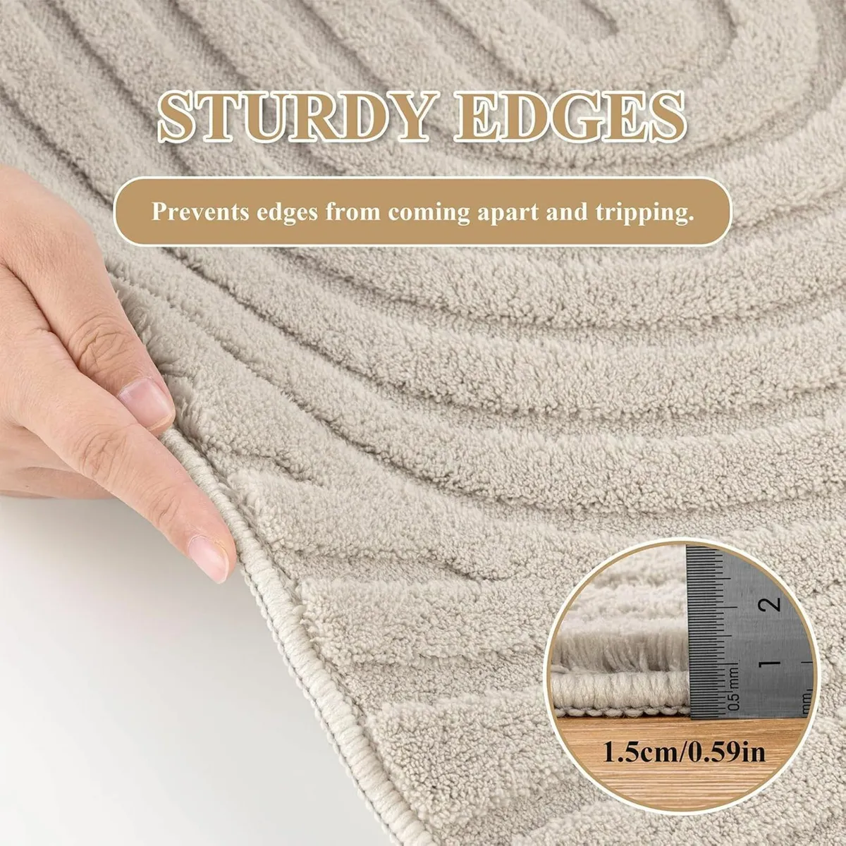 Round Large Rugs for Living Room 200cm Machine - Image 3