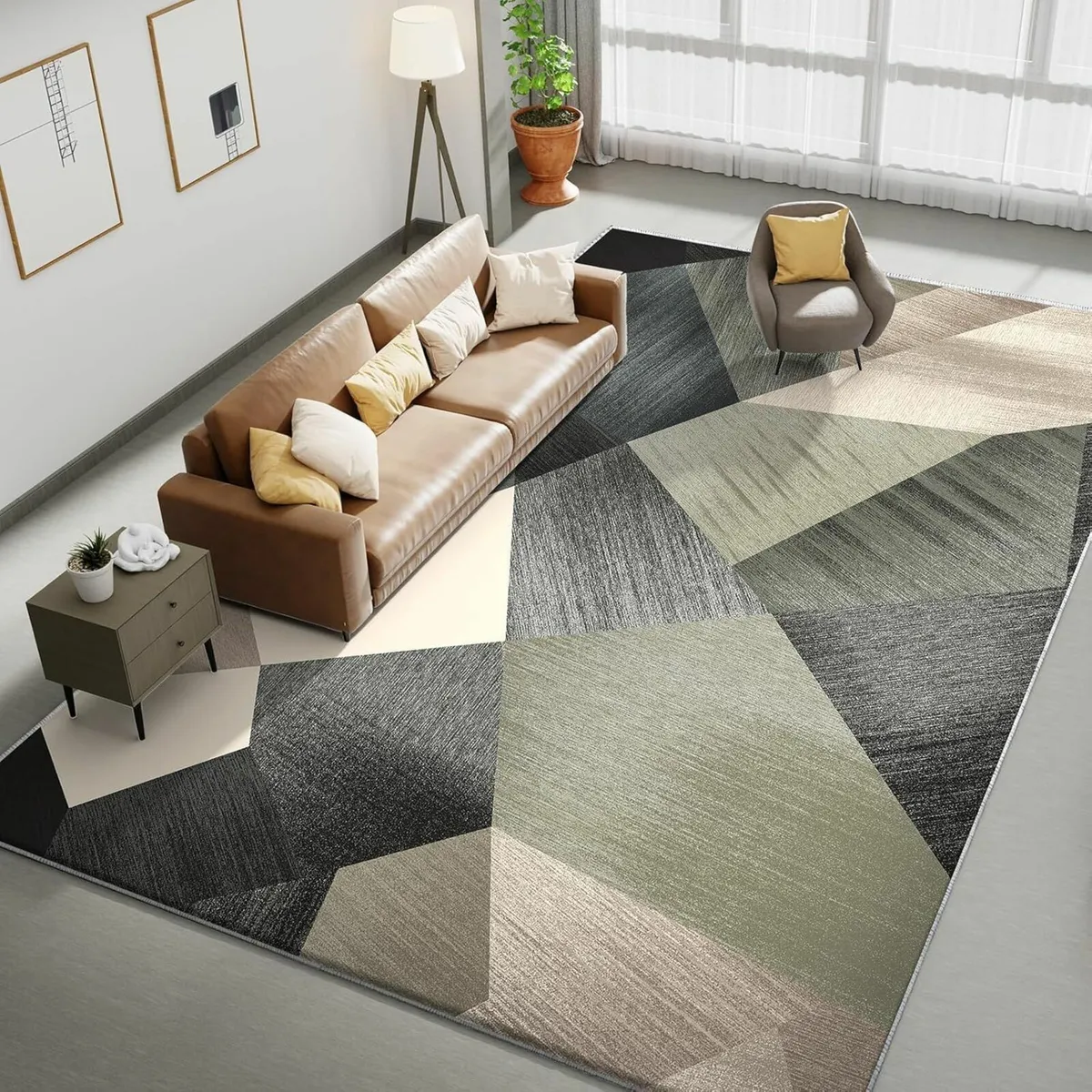 Washable Rug for Living Room- Fluffy Non-Slip - Image 1