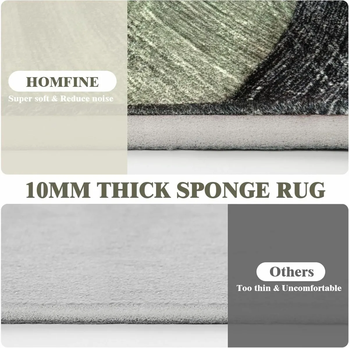 Washable Rug for Living Room- Fluffy Non-Slip - Image 3