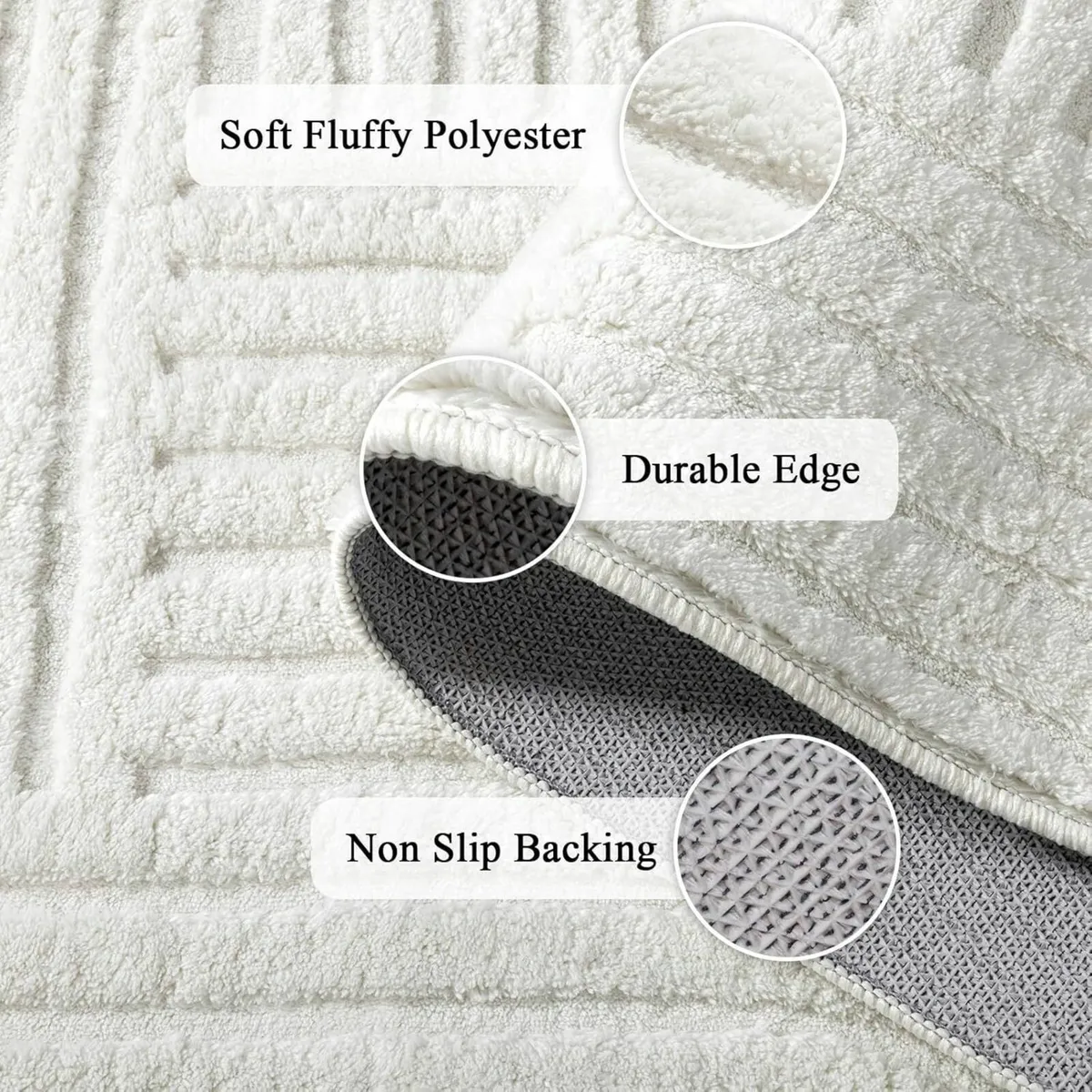 Large Rugs Living Room Fluffy Short Pile Washable - Image 3