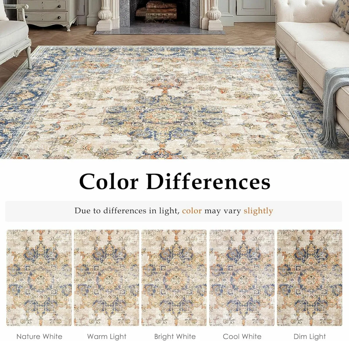 Extra Living Room Area Rug 240x300 cm Machine - Image 2