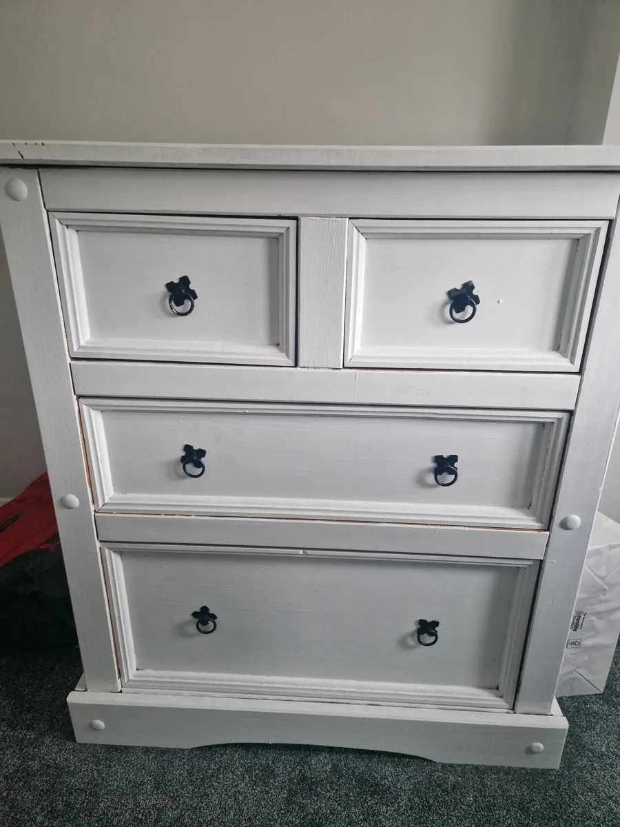 Chest of drawers and 2 lockers - Image 2
