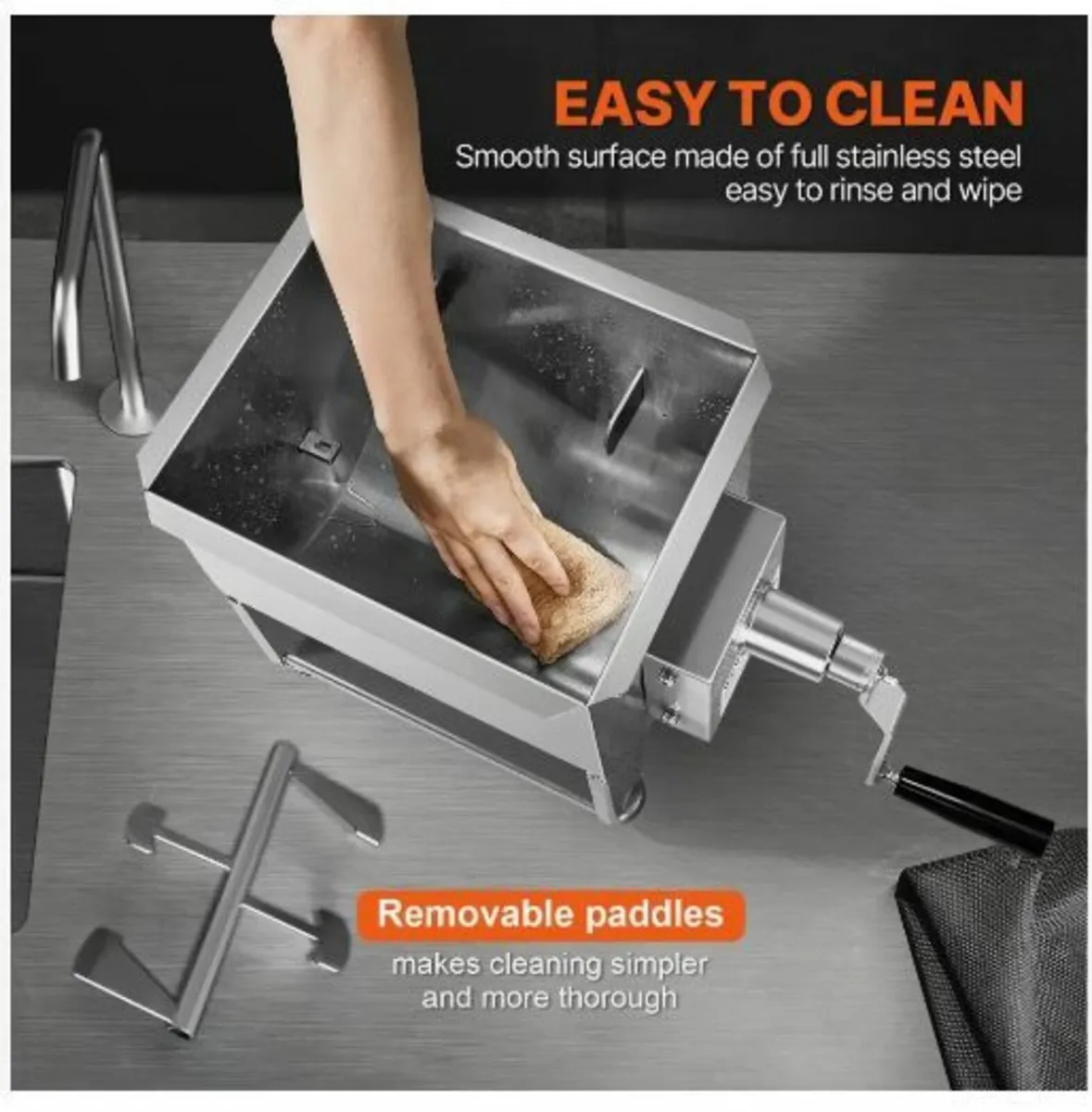 Manual Meat Mixer, 30L Fixed Tank Meat - Image 4