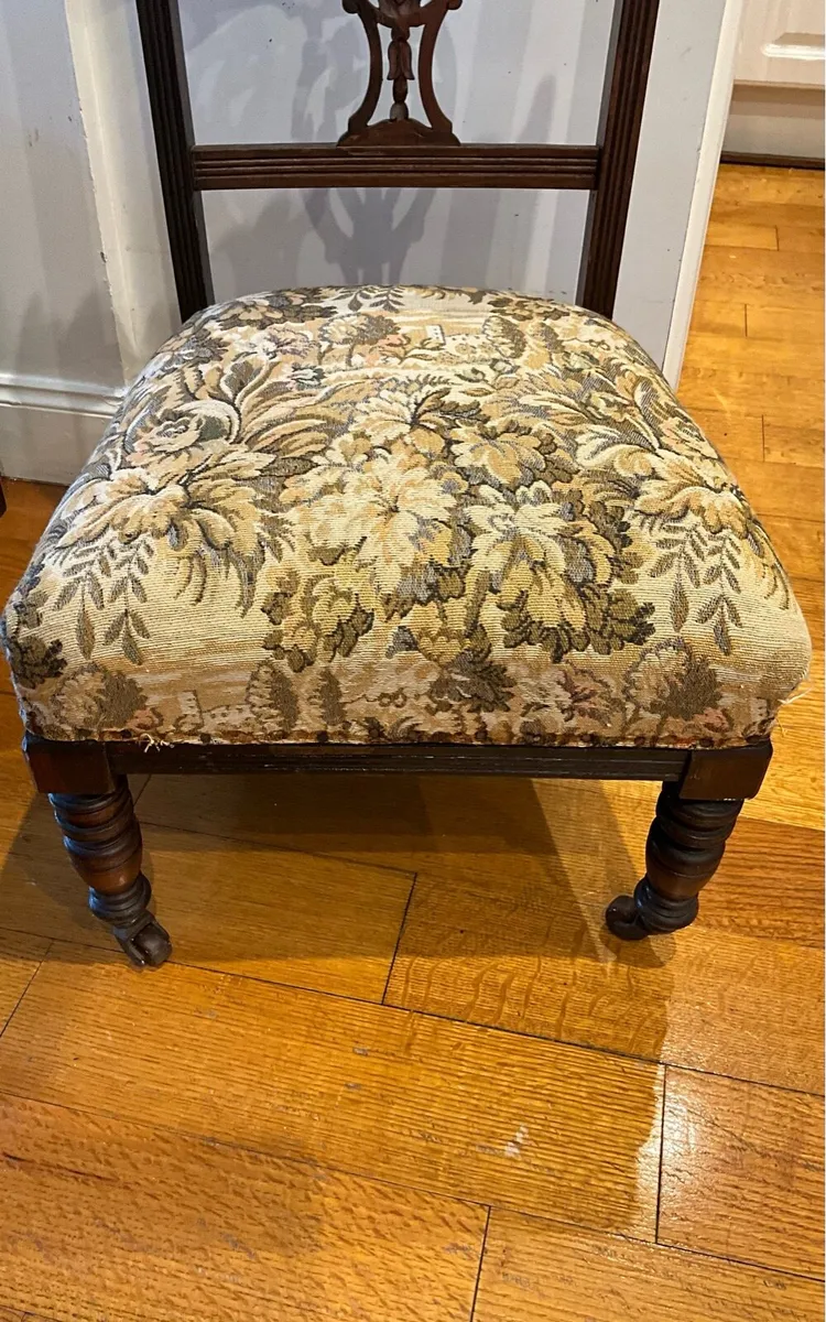 Edwardian Mahogany Low Chair - Image 3