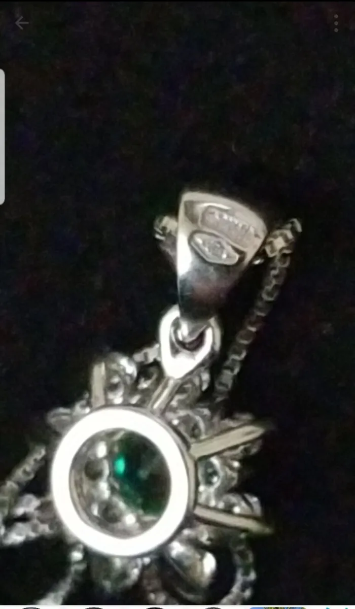 Silver chain and pendent stamped - Image 4