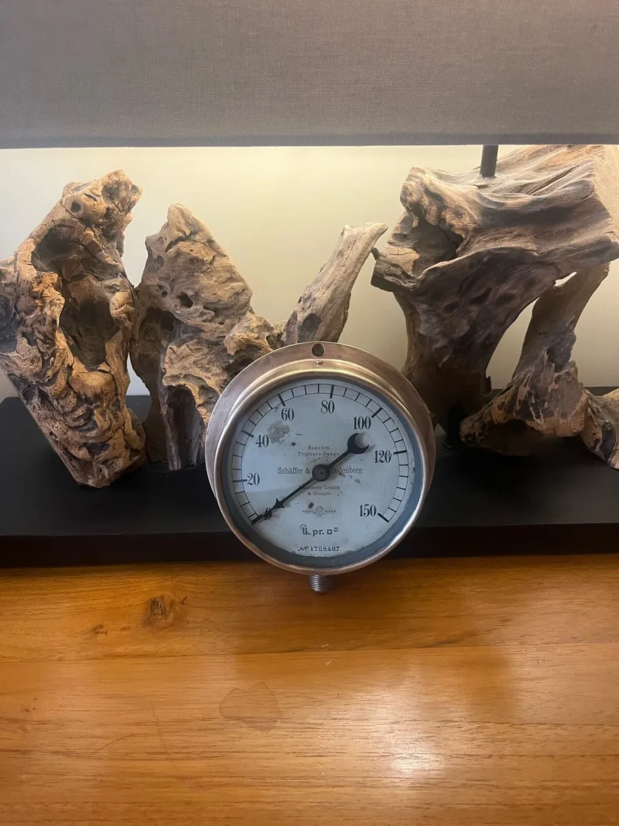 Antique Schaffer & Budenberg Steam Locomotive Dial - Image 1