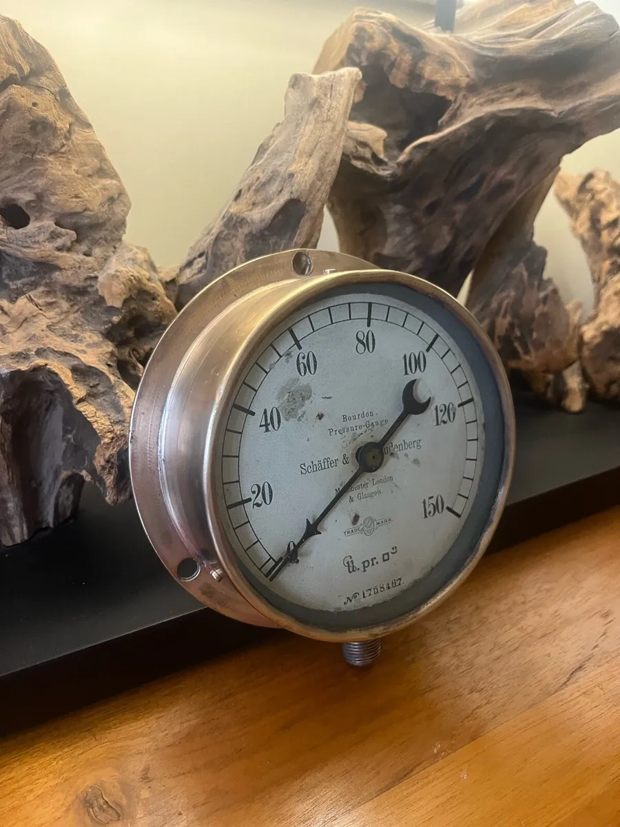 Antique Schaffer & Budenberg Steam Locomotive Dial - Image 2