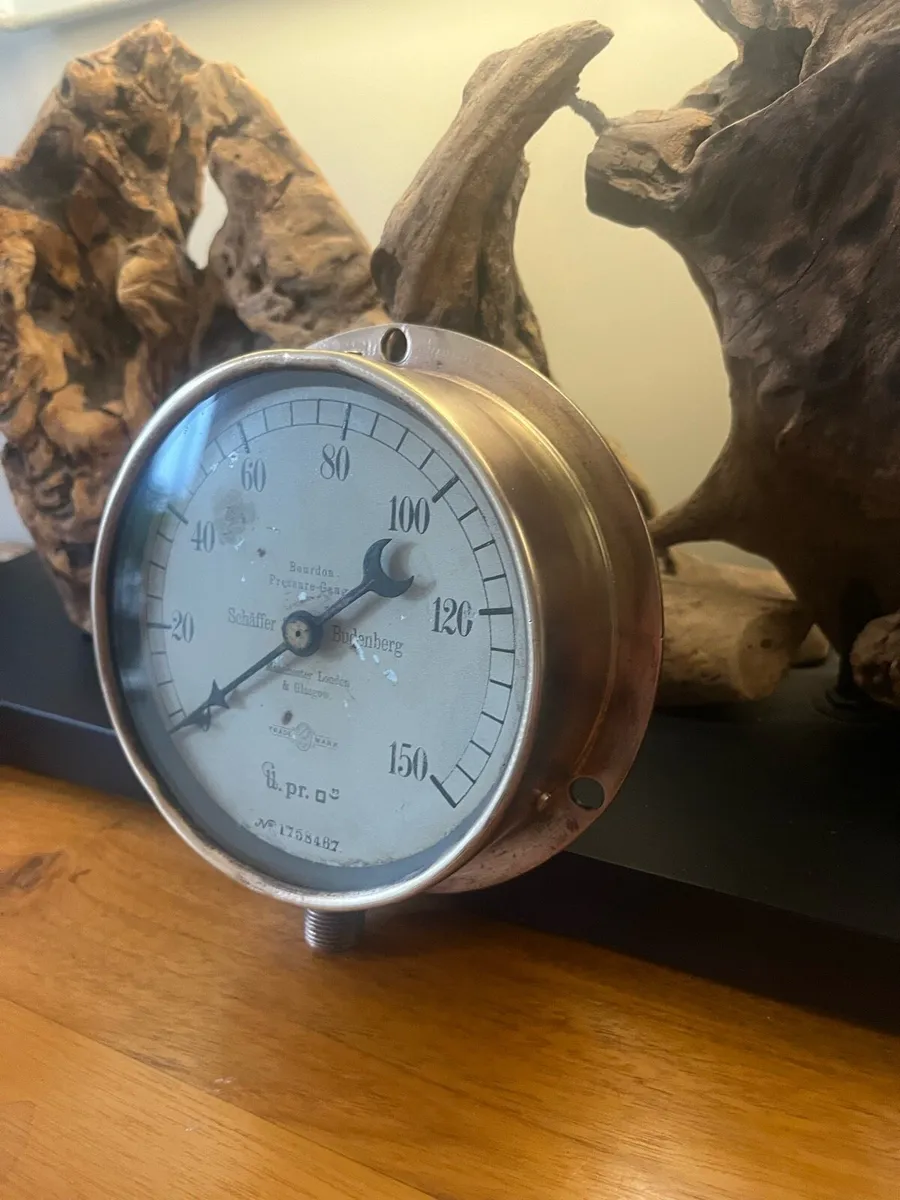 Antique Schaffer & Budenberg Steam Locomotive Dial - Image 3