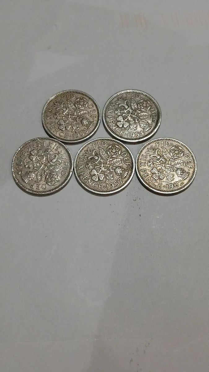 6 pence coins