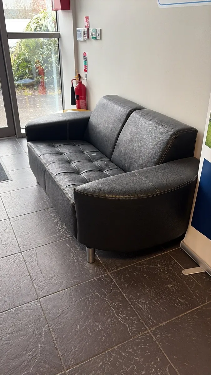 Leather sofas x2 - Image 1