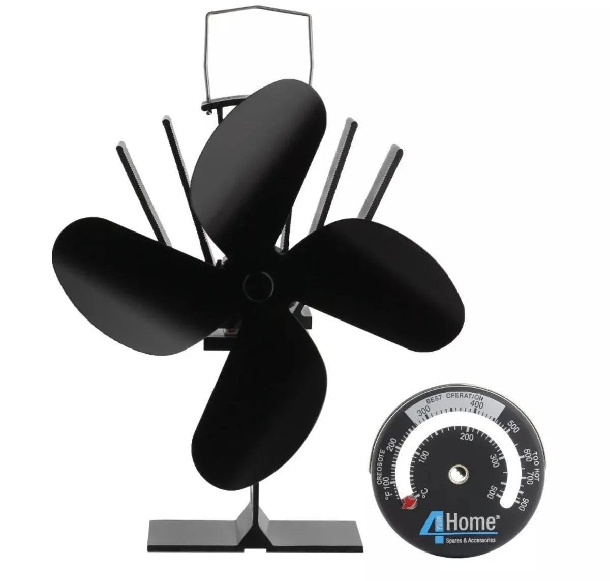 Stove Top Fan 4 Blade with Temperature Gauge NEW - Image 3
