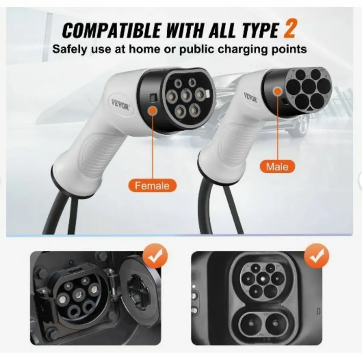 Type 2 to Type 2 EV Charging Cable, 32Amp - Image 2