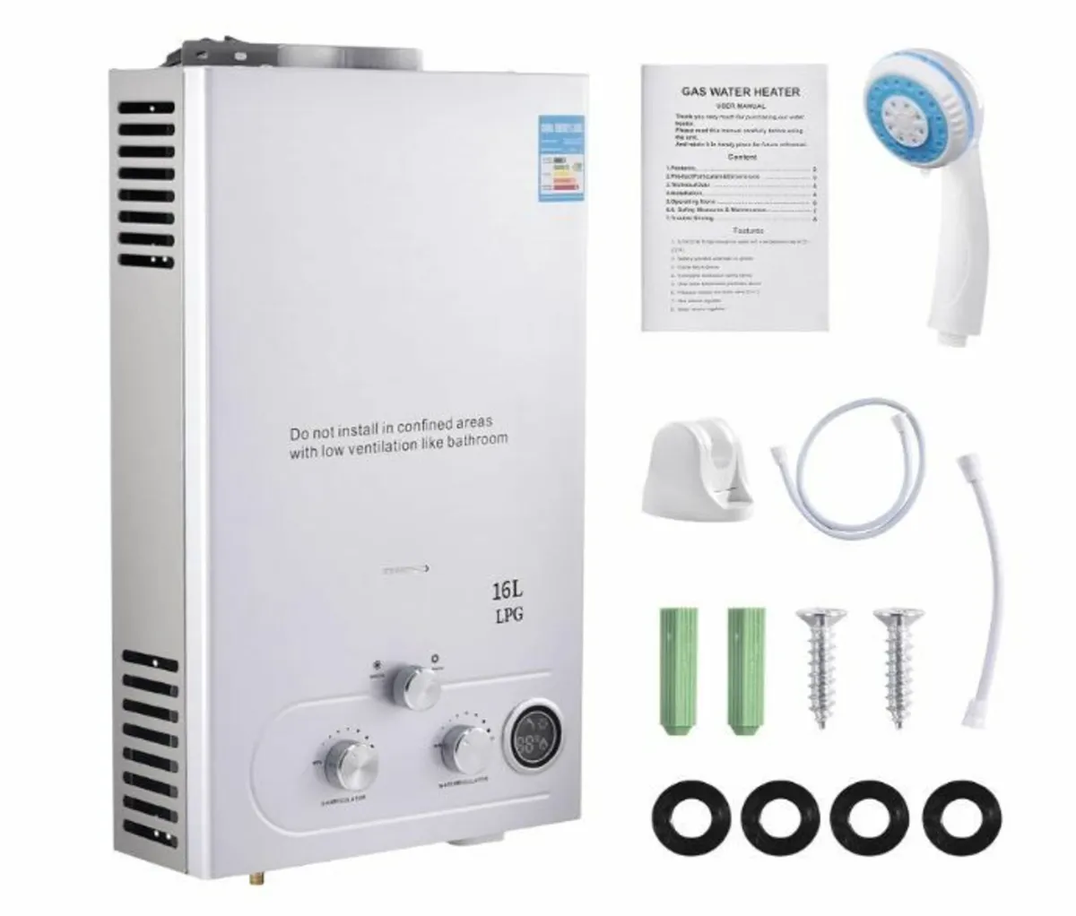 Instantaneous Water Heater Gas 16 L, 32 KW - Image 1