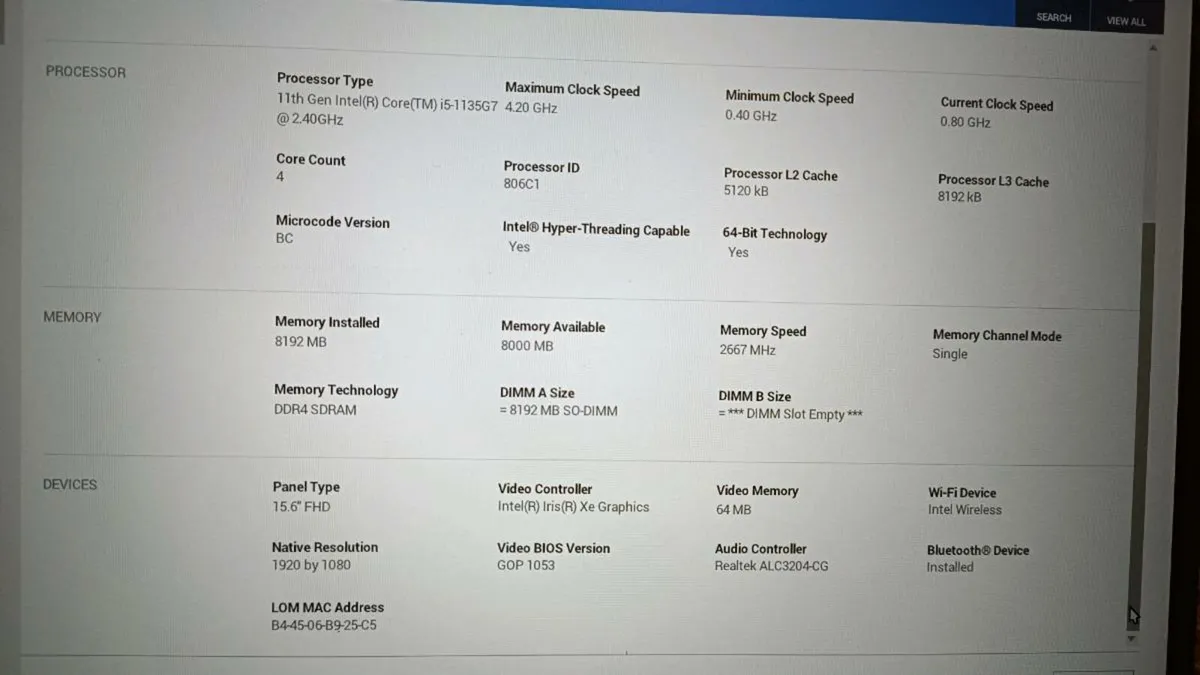 Dell Vostro, i5 11th Gen 8Gb - Image 2