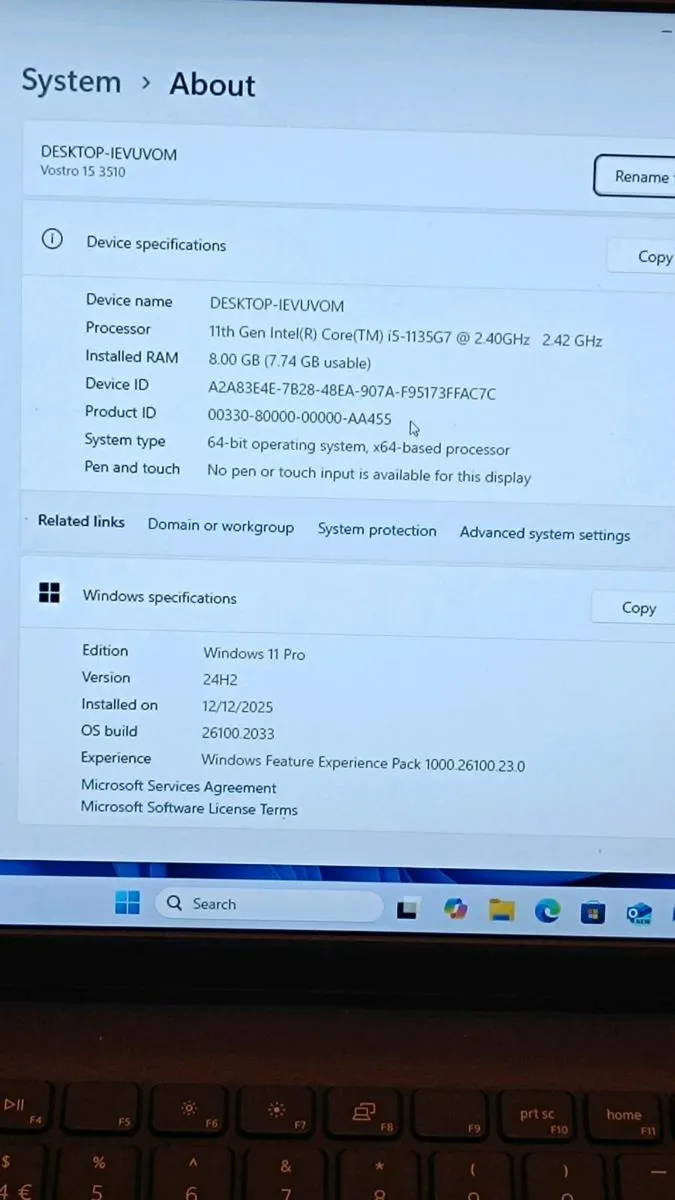 Dell Vostro, i5 11th Gen 8Gb - Image 3