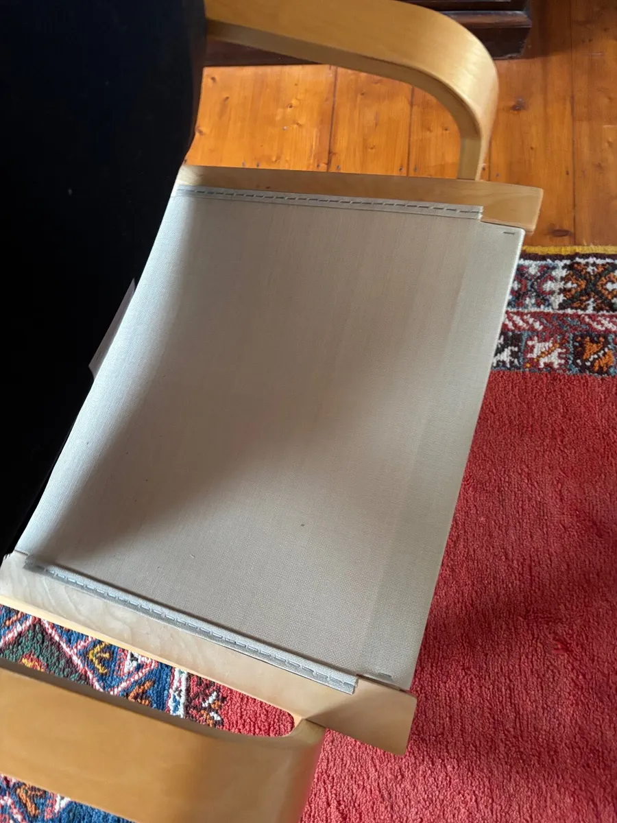 Chair. Ikea Black Leather Poang - Image 3