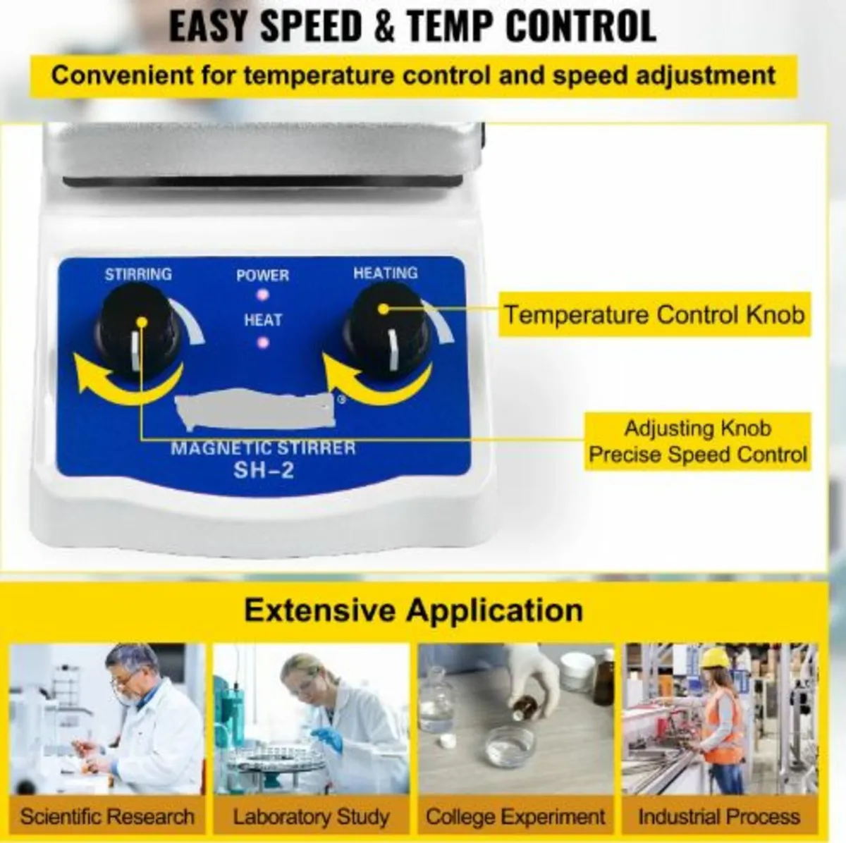 SH-2 Magnetic Stirrer Laboratory Magnetic Stirrer - Image 3