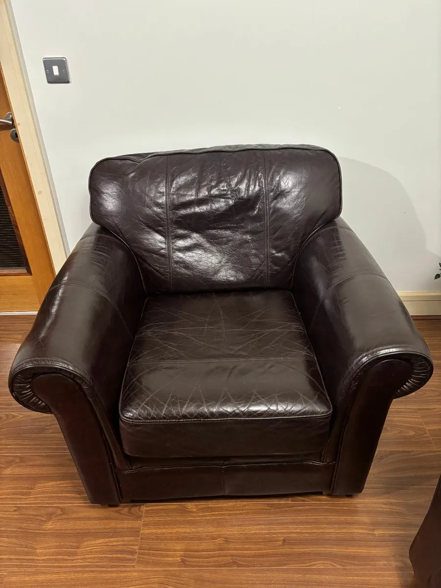 Brown Leather Armchair